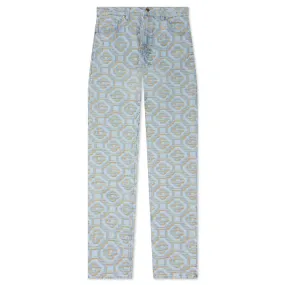 Monogram Denim Pants - Blue