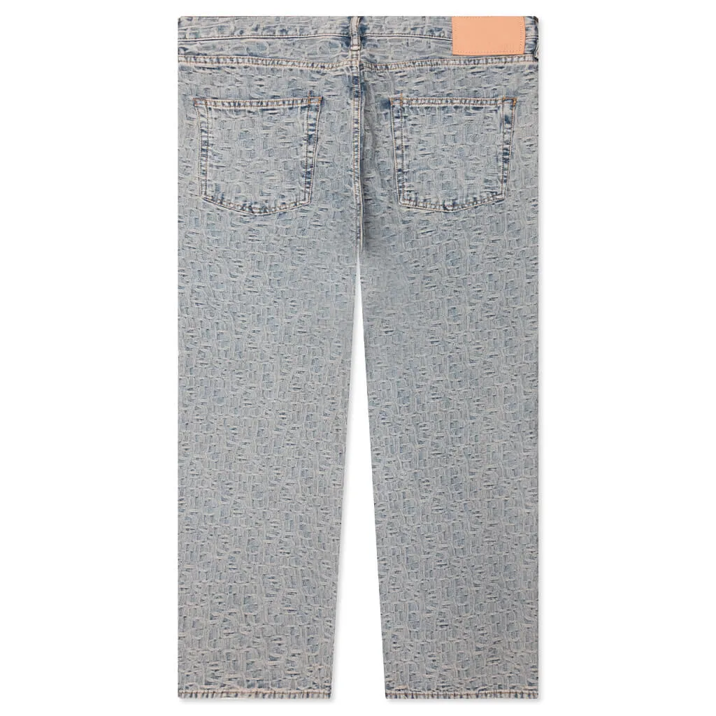 Monogram Pants - Blue/Beige