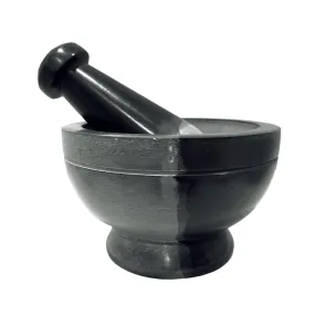 Mortar & Pestle - Soapstone Gray & Black 2-Tone