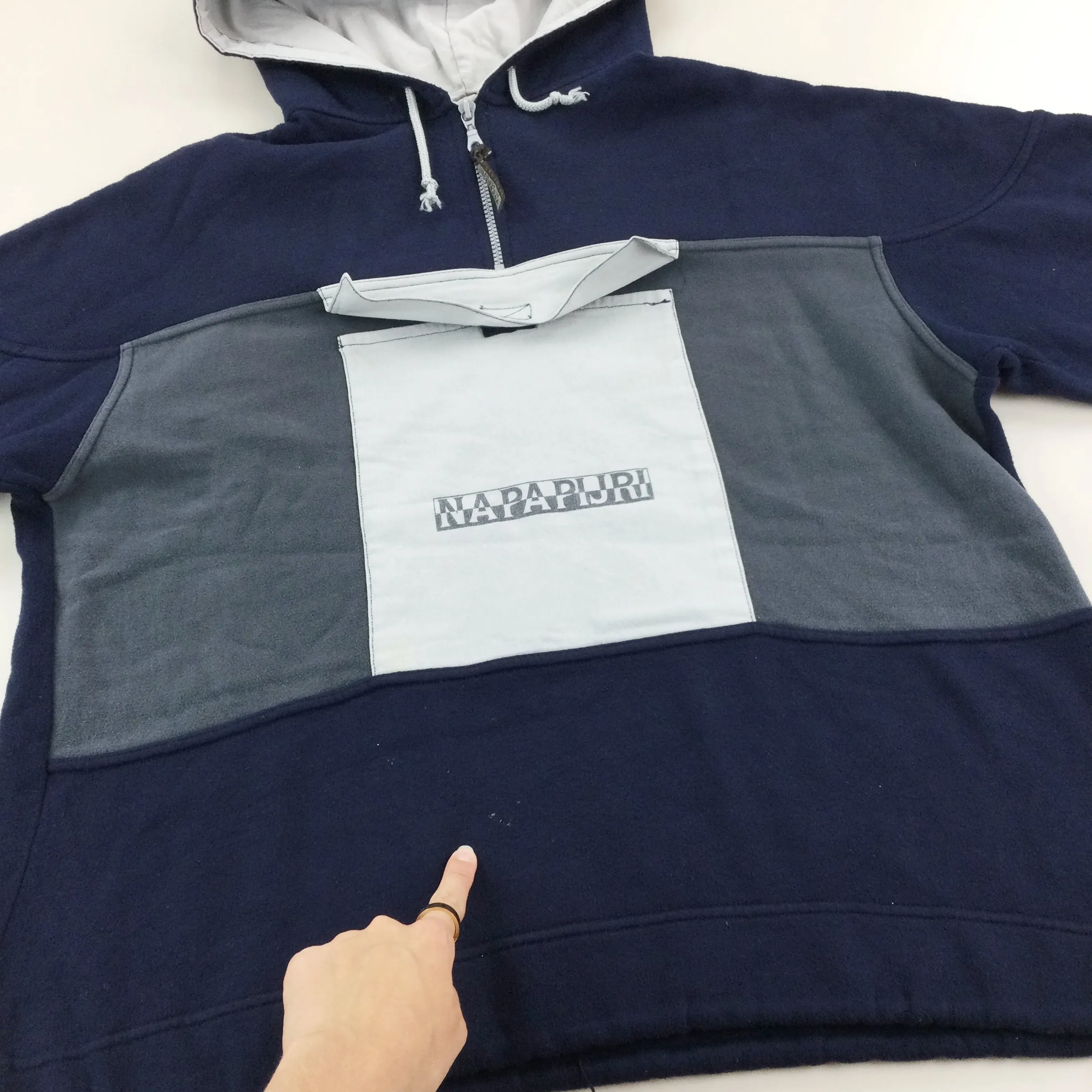 Napapijri 1/4 Zip Pocket Hoodie - Medium