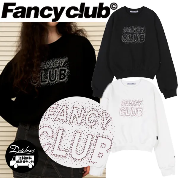 NASTY FANCY CLUB  |Street Style U-Neck Long Sleeves Plain Cotton Medium