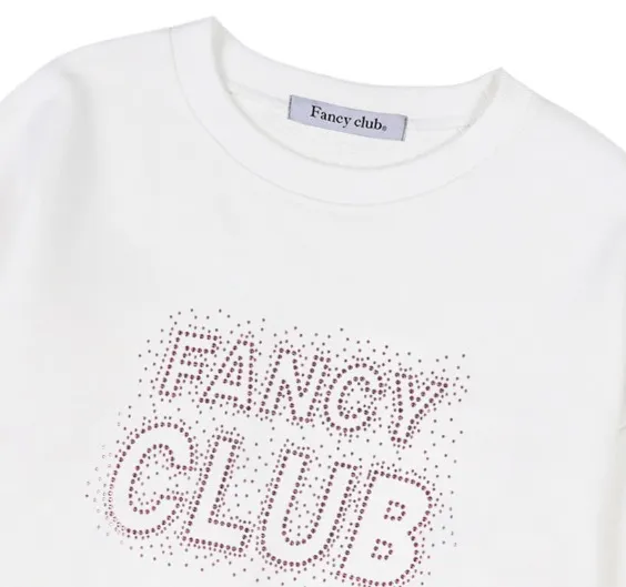 NASTY FANCY CLUB  |Street Style U-Neck Long Sleeves Plain Cotton Medium