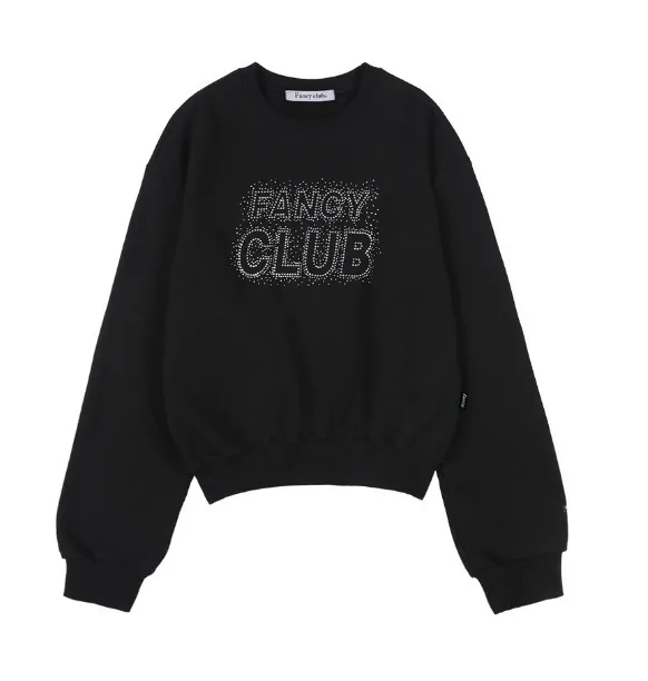 NASTY FANCY CLUB  |Street Style U-Neck Long Sleeves Plain Cotton Medium