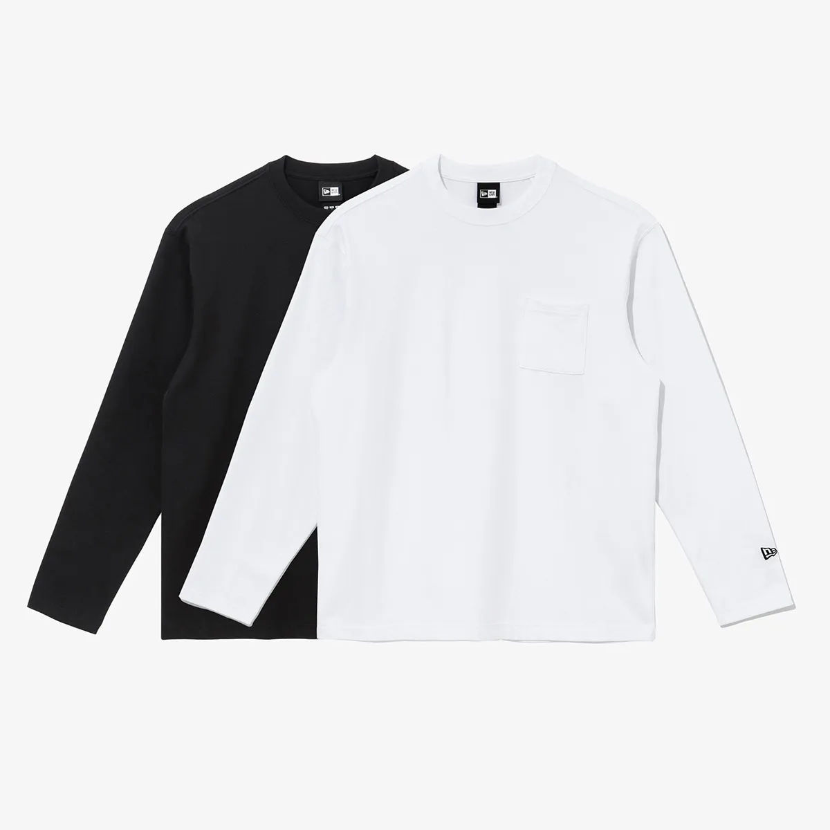 New Era  |Unisex Street Style U-Neck Long Sleeves Plain Cotton