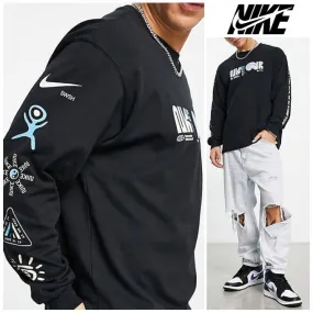 Nike  |Crew Neck Unisex Street Style Long Sleeves Cotton