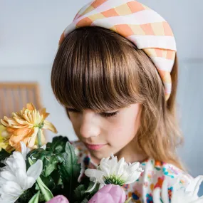 Oeuf Baby And Child Square Bandana Papaya Orange Gingham