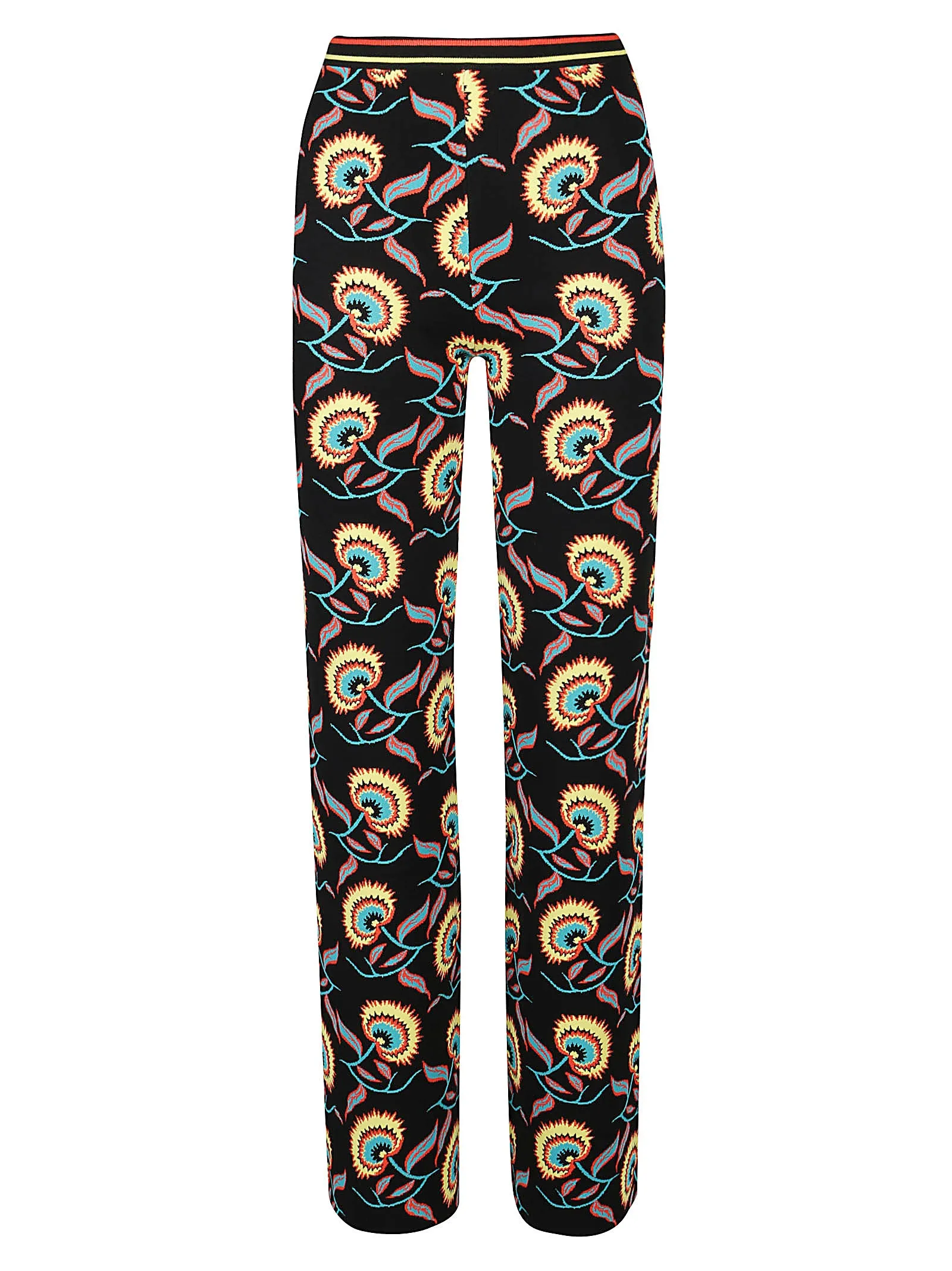 Paco Rabanne Floral-Printed Flared Trousers