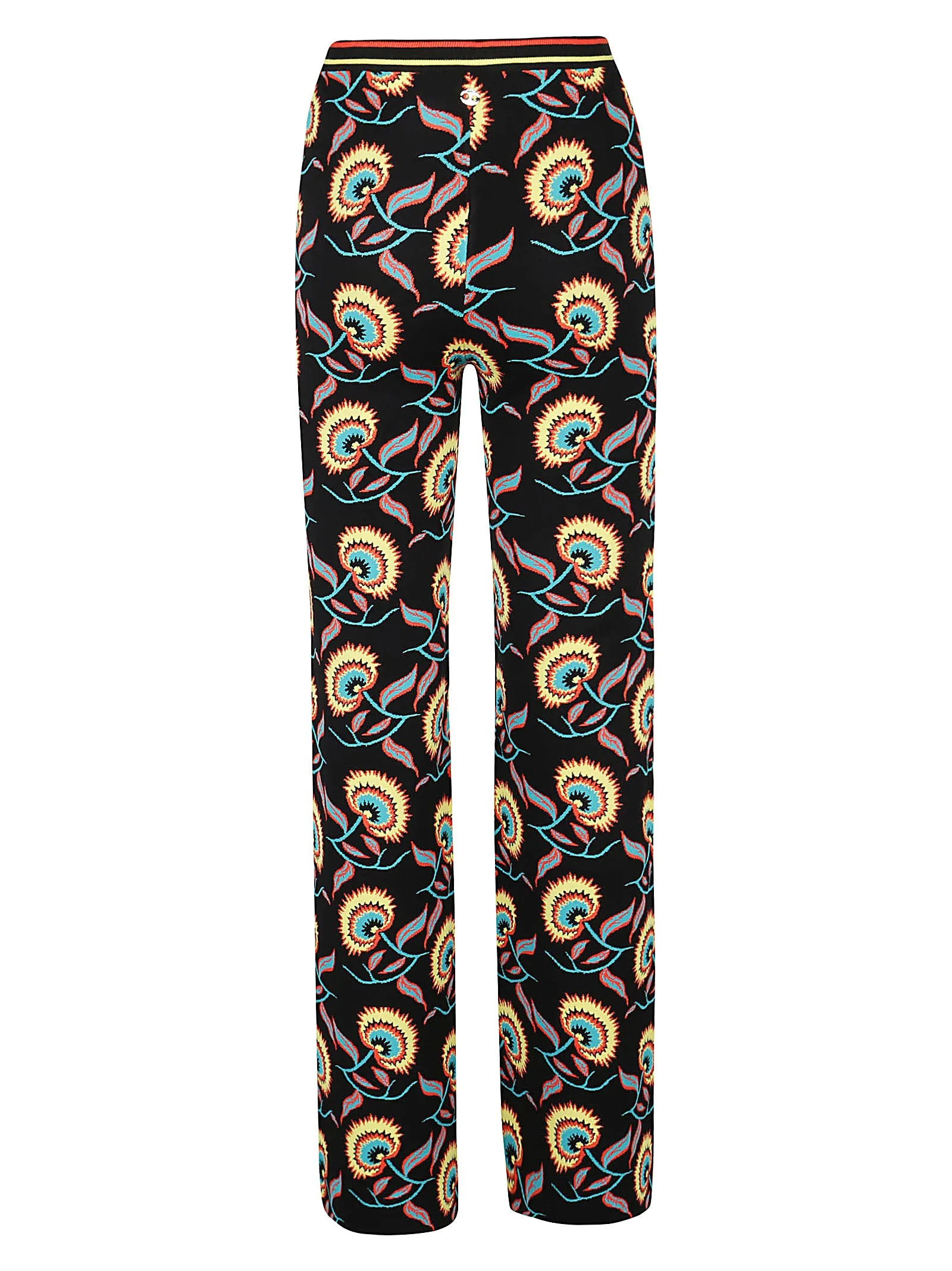 Paco Rabanne Floral-Printed Flared Trousers