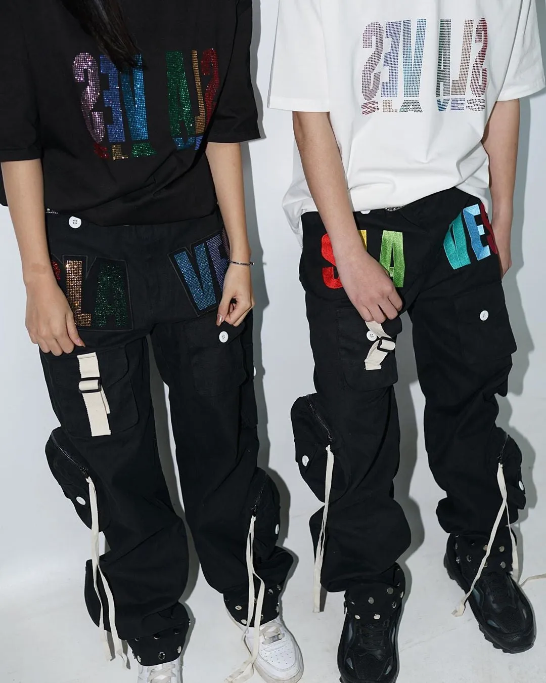 PCCVISION SLAVES EMBROIDERY PANTS