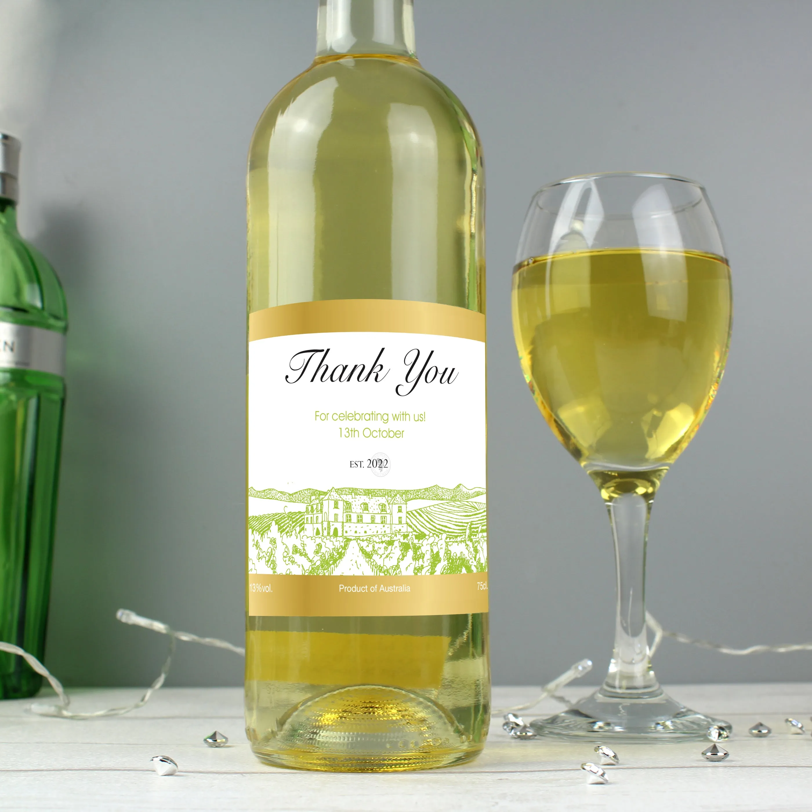 Personalised Free Text Vineyard White Wine