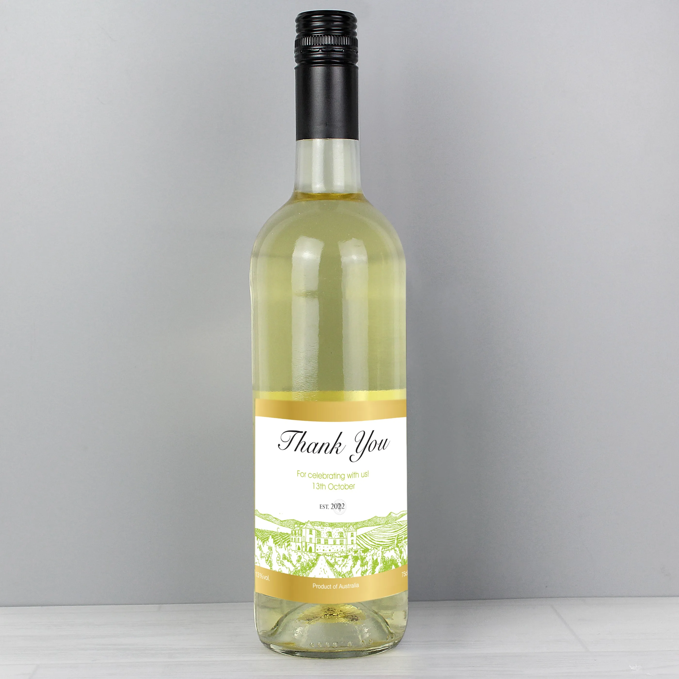 Personalised Free Text Vineyard White Wine