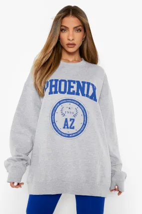 Phoenix Printed Oversized Sweater