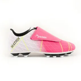 Precision Training Matrix FG Football Boots - Youth - Pink/White