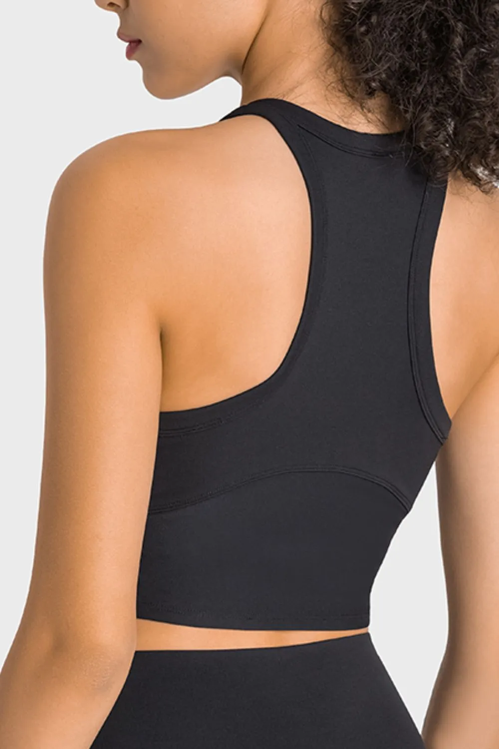 Racerback Cropped Sports Tank