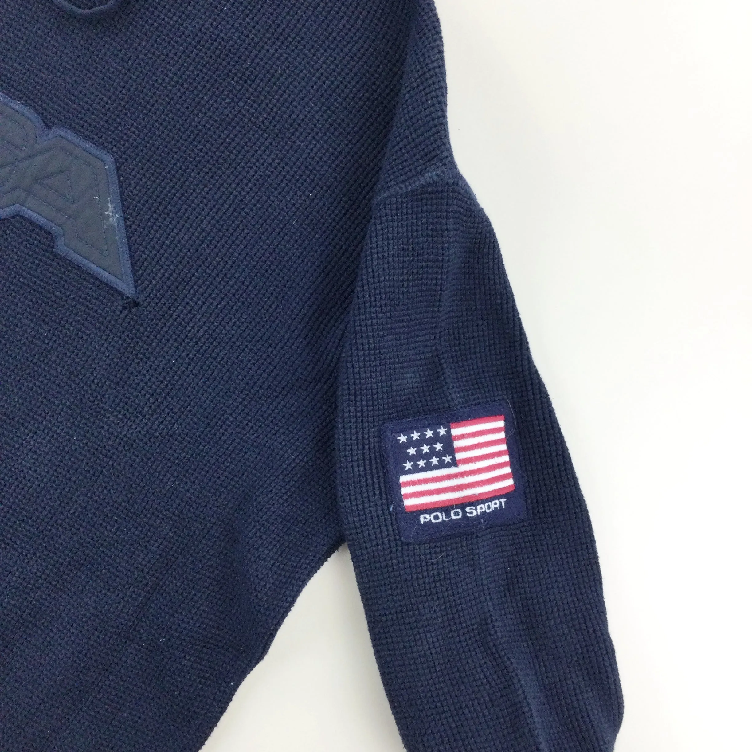 Ralph Lauren 90s Polo Sport USA Hoodie - Medium