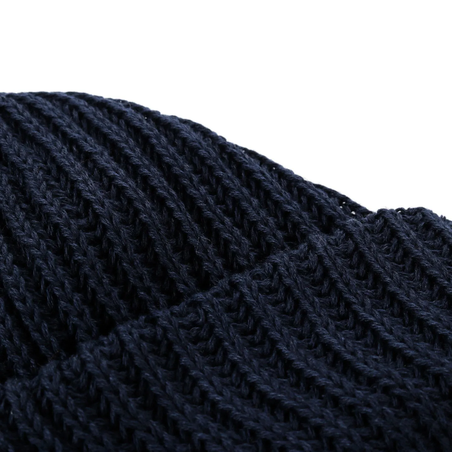 ROTOTO CHUNKY COTTON SHORT BEANIE NAVY