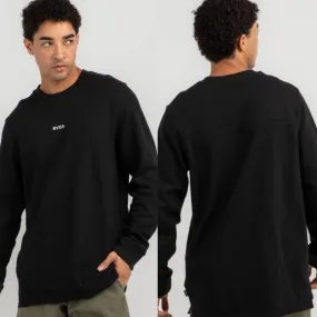 RVCA  |Crew Neck Street Style Long Sleeves Plain Cotton