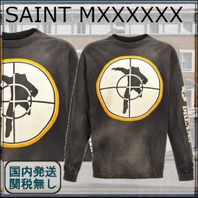 Saint Mxxxxxx  |Crew Neck Pullovers Street Style Plain Cotton Short Sleeves