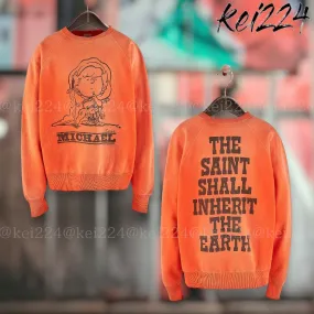 Saint Mxxxxxx  |Crew Neck Pullovers Unisex Street Style Long Sleeves Cotton