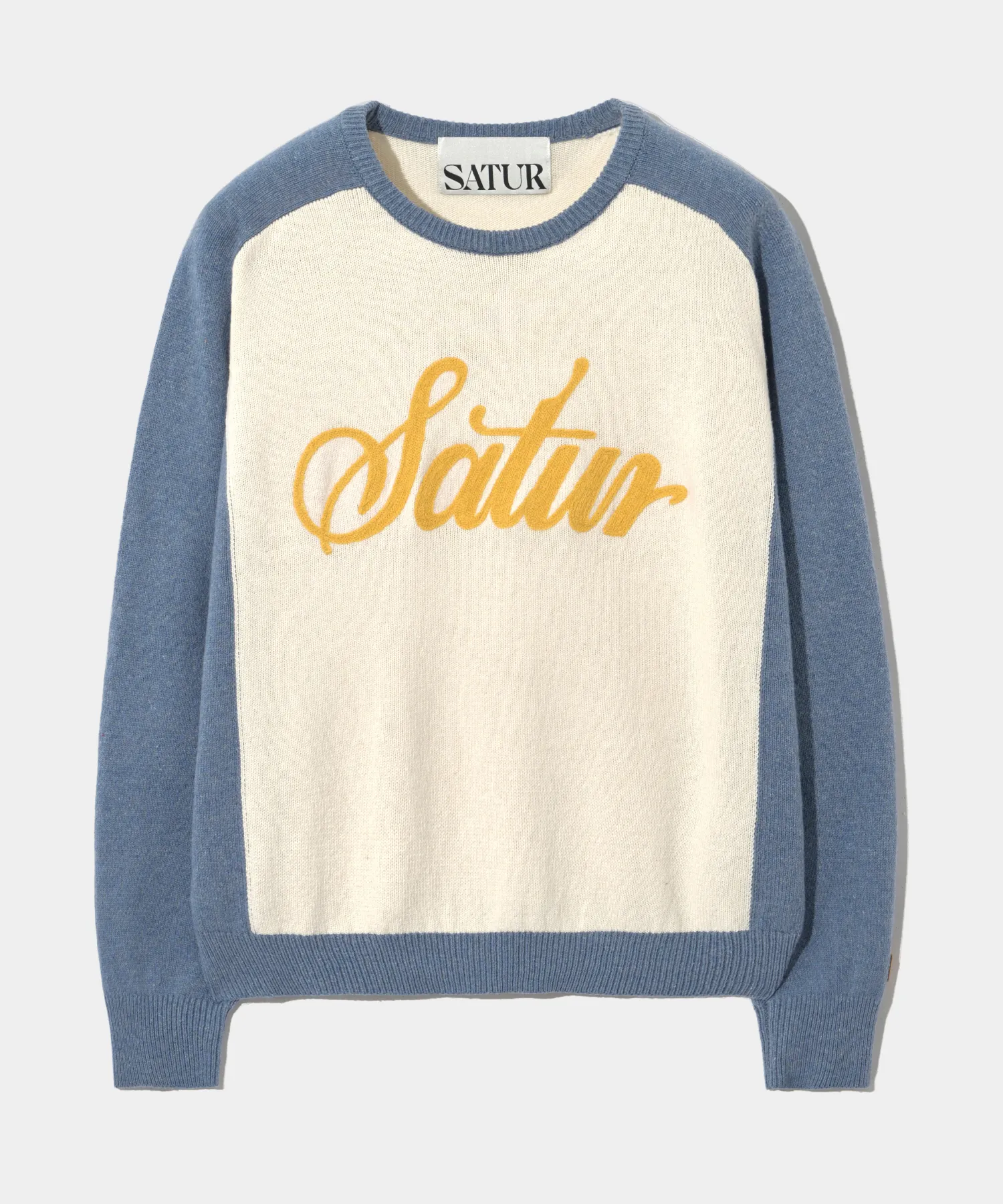 SATUR  |Crew Neck Unisex Wool Nylon Street Style Bi-color