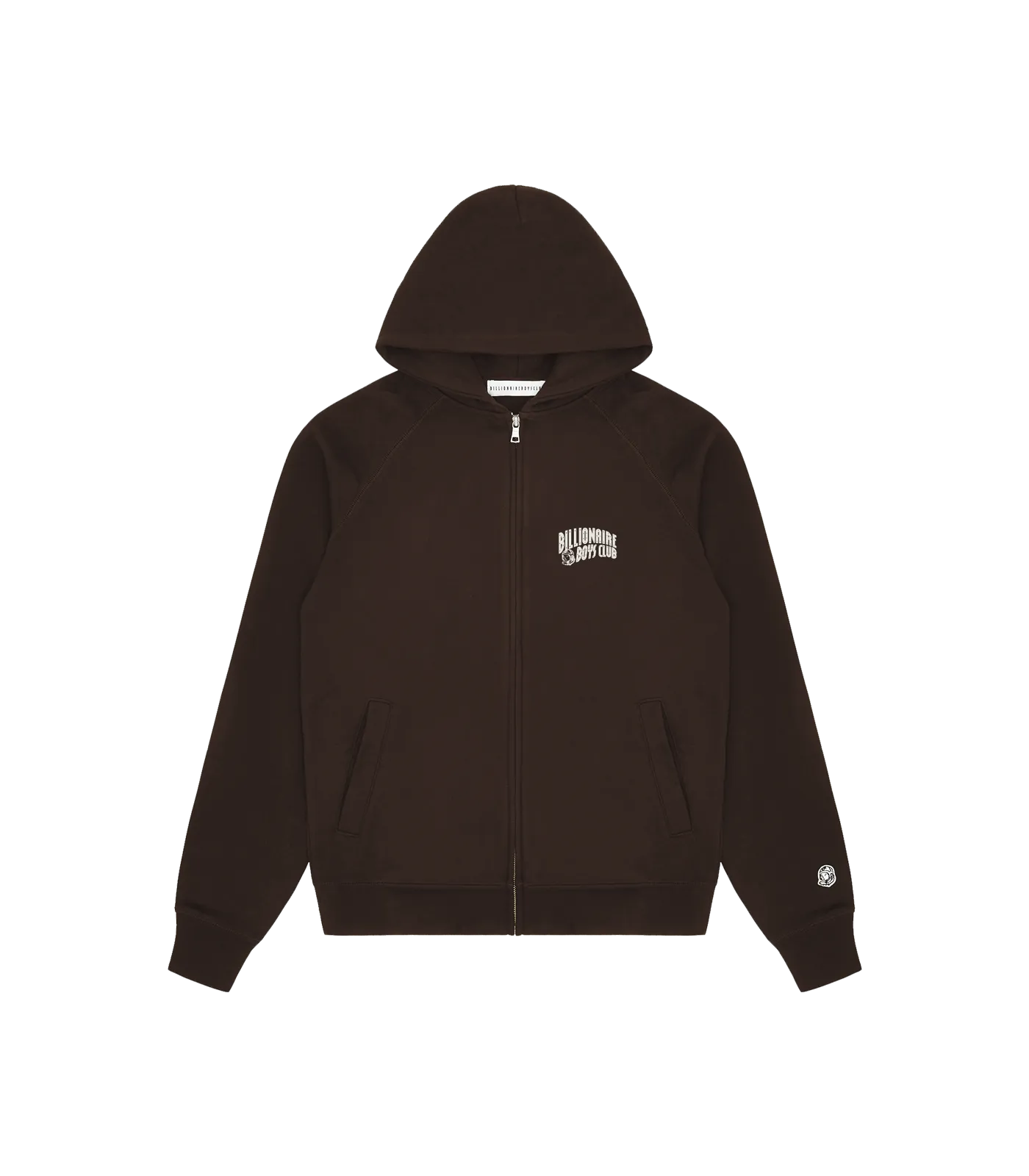 SMALL ARCH LOGO ZIP THROUGH - BROWN