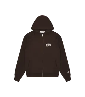 SMALL ARCH LOGO ZIP THROUGH - BROWN