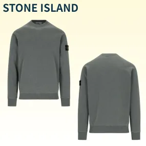 STONE ISLAND  |Crew Neck Pullovers Street Style Long Sleeves Plain Cotton