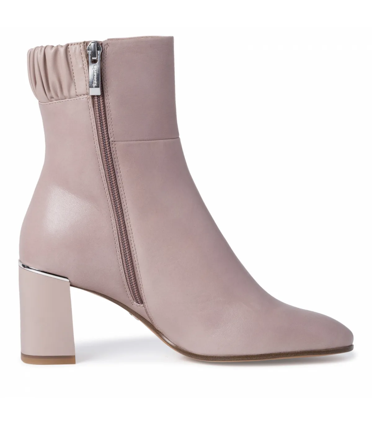 Tamaris Heeled Boot in Dusty Rose