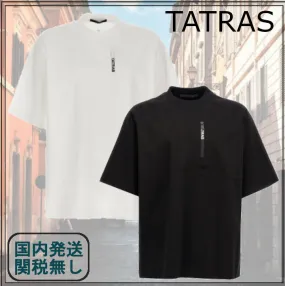 TATRAS  |Crew Neck Pullovers Street Style Plain Cotton Short Sleeves