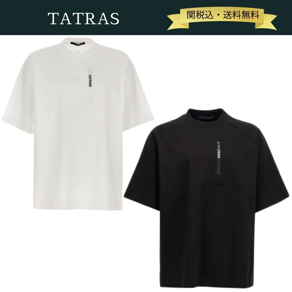 TATRAS  |Crew Neck Pullovers Unisex Street Style Plain Cotton