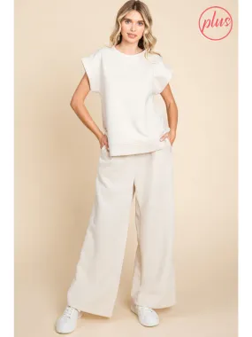 Textured Pants in Ivory