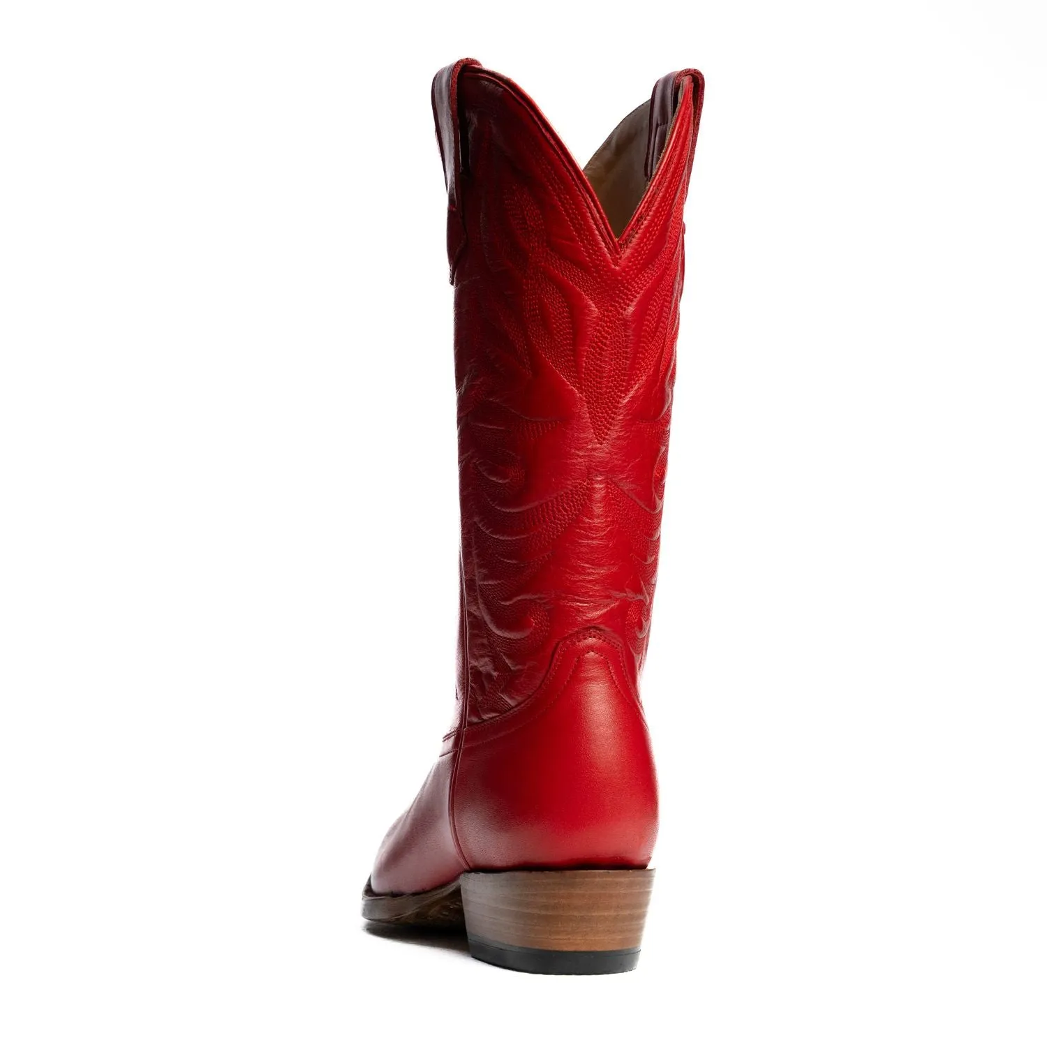 The Margaret | Women's Cowgirl Boot | Natural Grain Calfskin Leather | Carmine