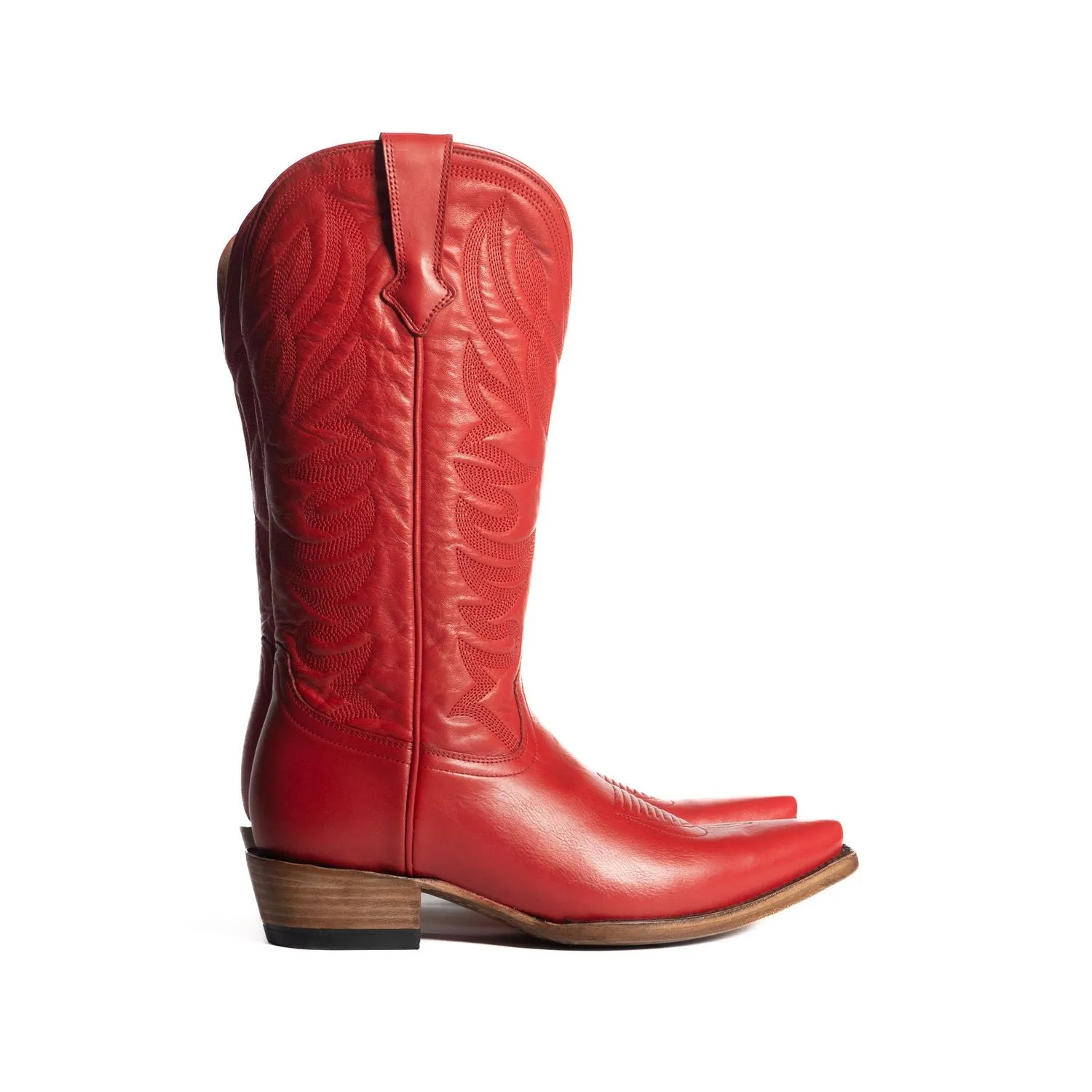 The Margaret | Women's Cowgirl Boot | Natural Grain Calfskin Leather | Carmine