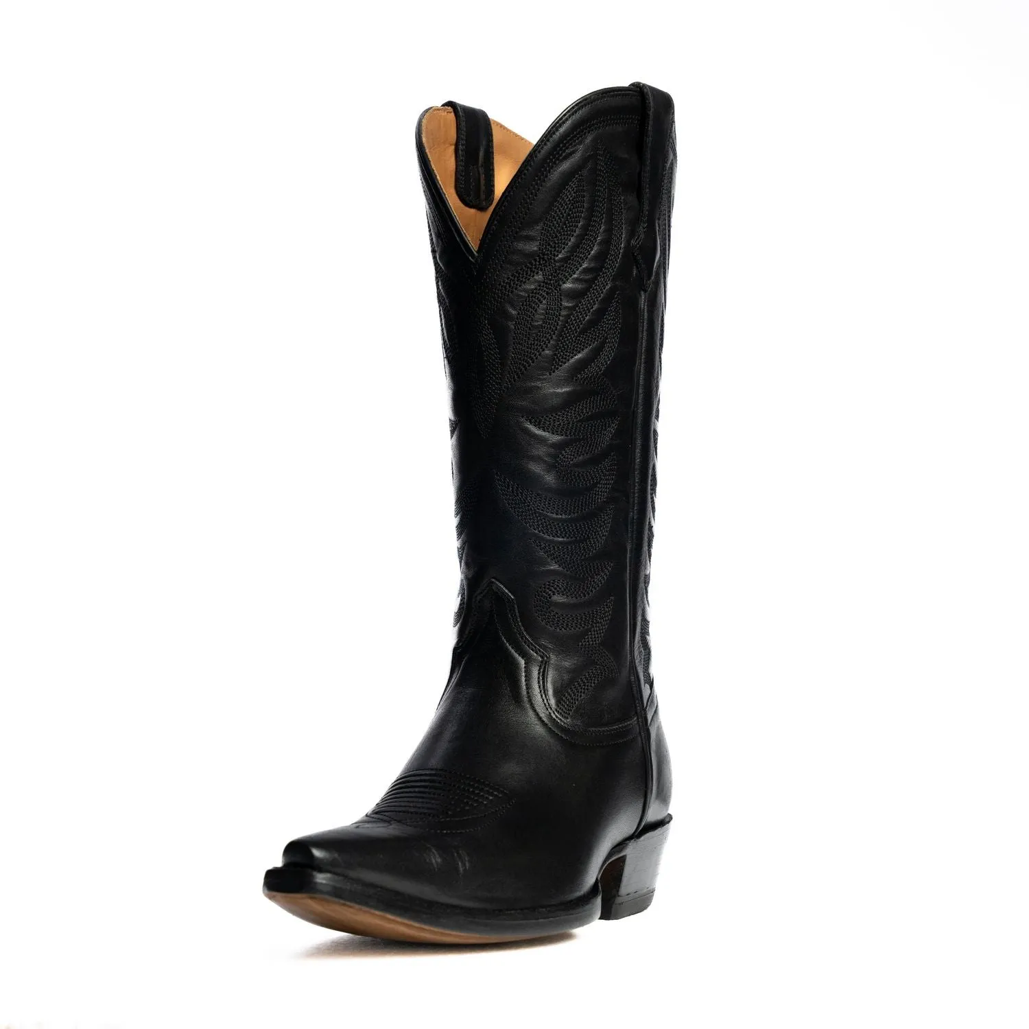 The Margaret | Women's Cowgirl Boot | Natural Grain Calfskin Leather | Obsidian