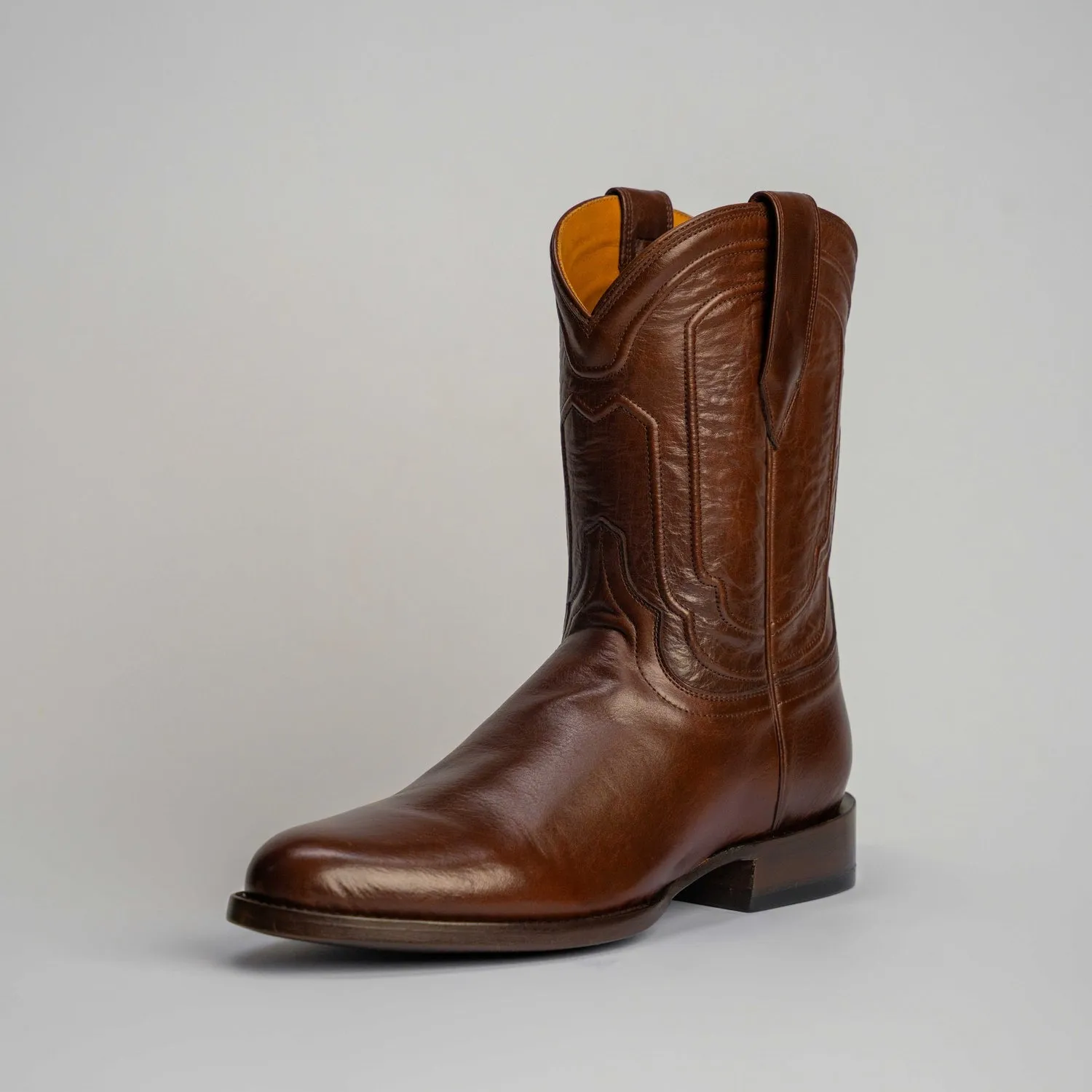 The Pendleton | Men's Roper Boot |  Natural Grain Calfskin Leather | Nicotine