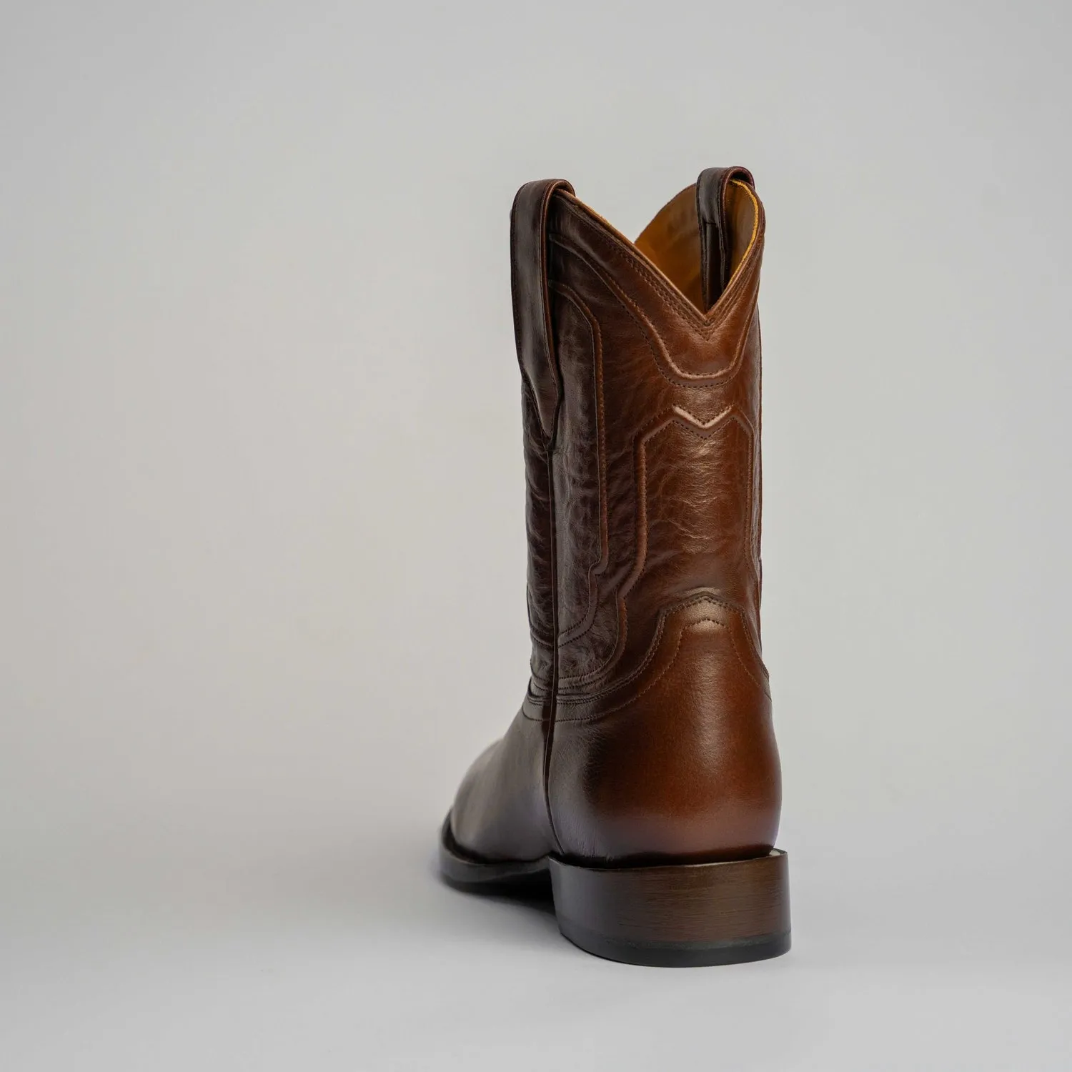 The Pendleton | Men's Roper Boot |  Natural Grain Calfskin Leather | Nicotine