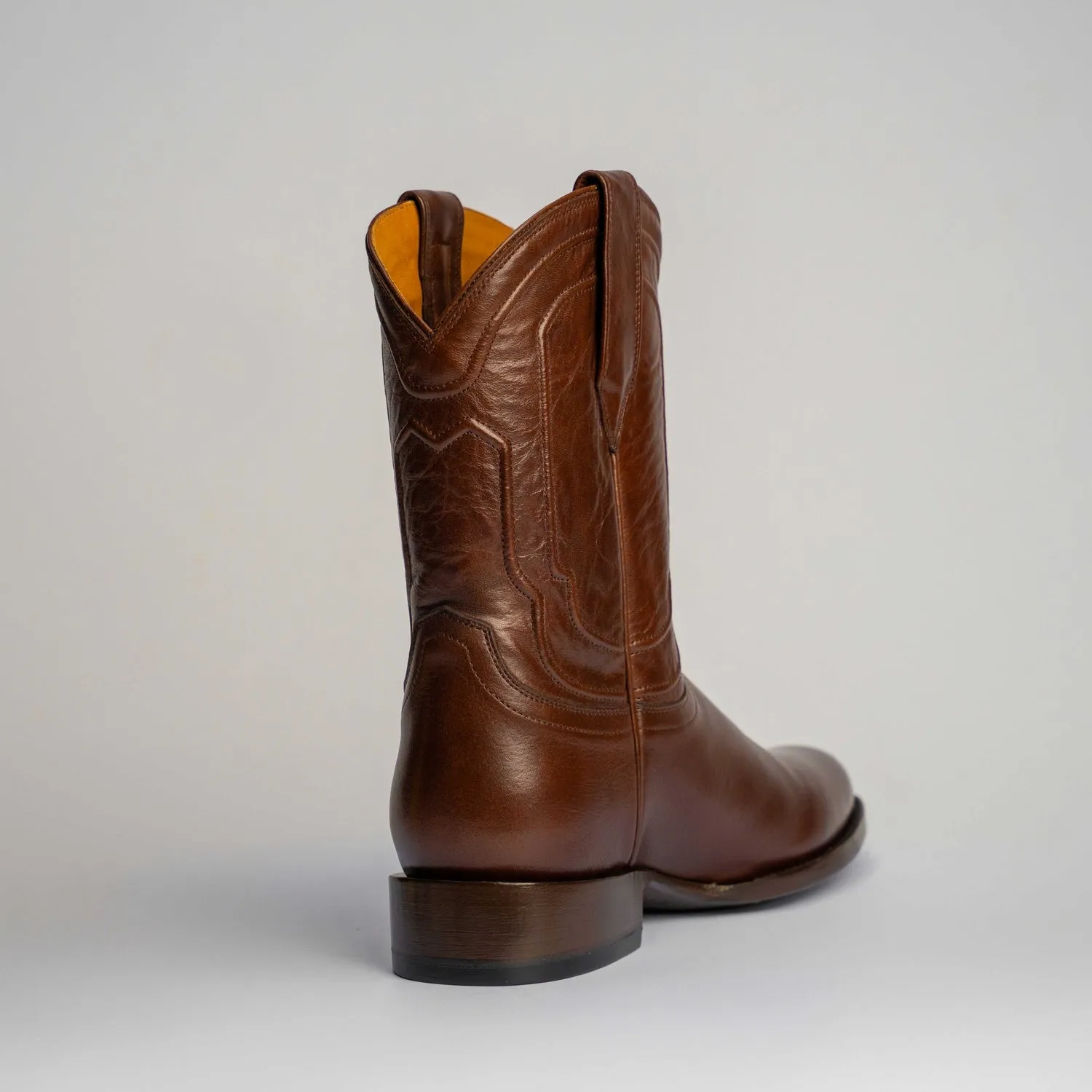 The Pendleton | Men's Roper Boot |  Natural Grain Calfskin Leather | Nicotine