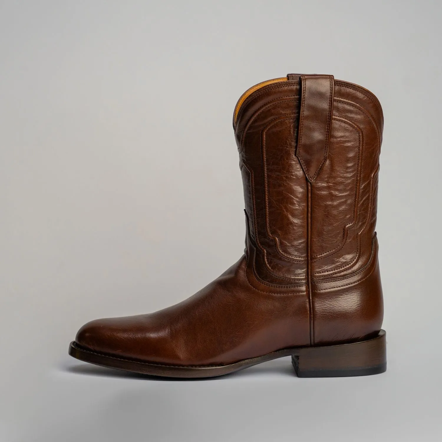 The Pendleton | Men's Roper Boot |  Natural Grain Calfskin Leather | Nicotine