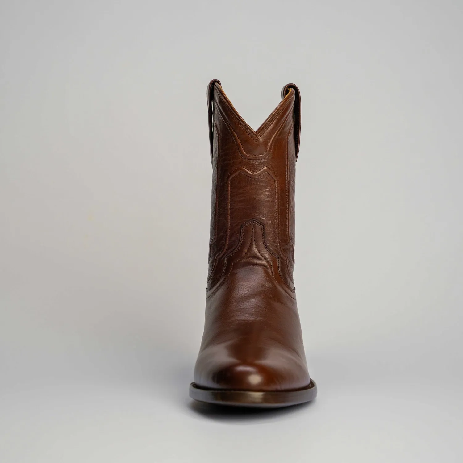 The Pendleton | Men's Roper Boot |  Natural Grain Calfskin Leather | Nicotine