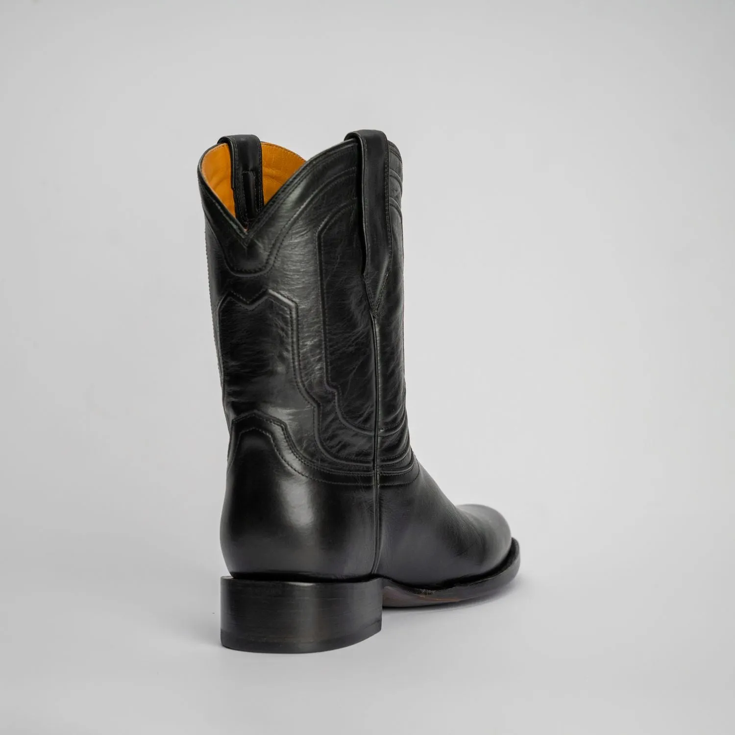 The Pendleton | Men's Roper Boot | Natural Grain Calfskin Leather | Obsidian