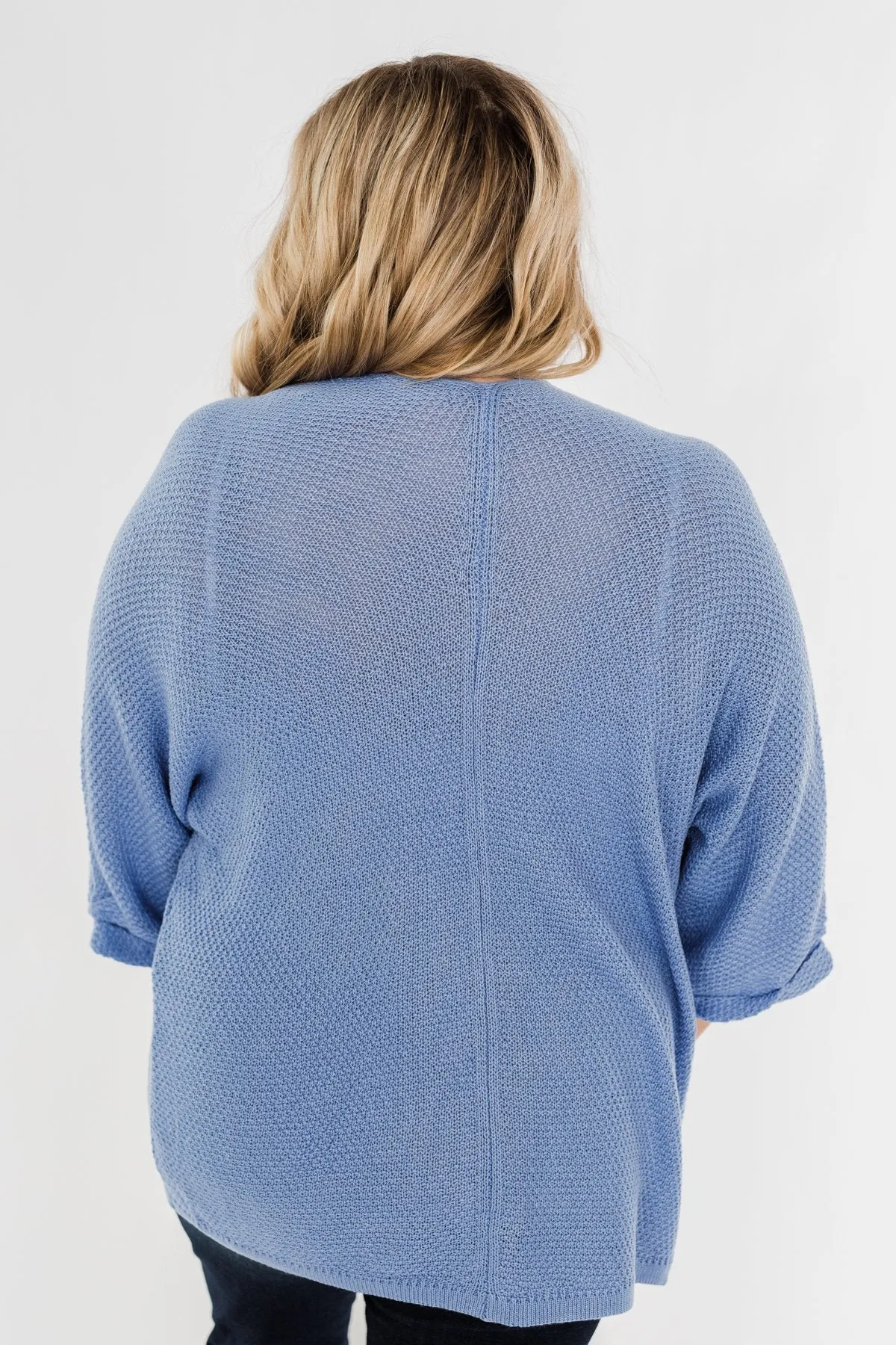 The Perfect Knit Cardigan- Periwinkle