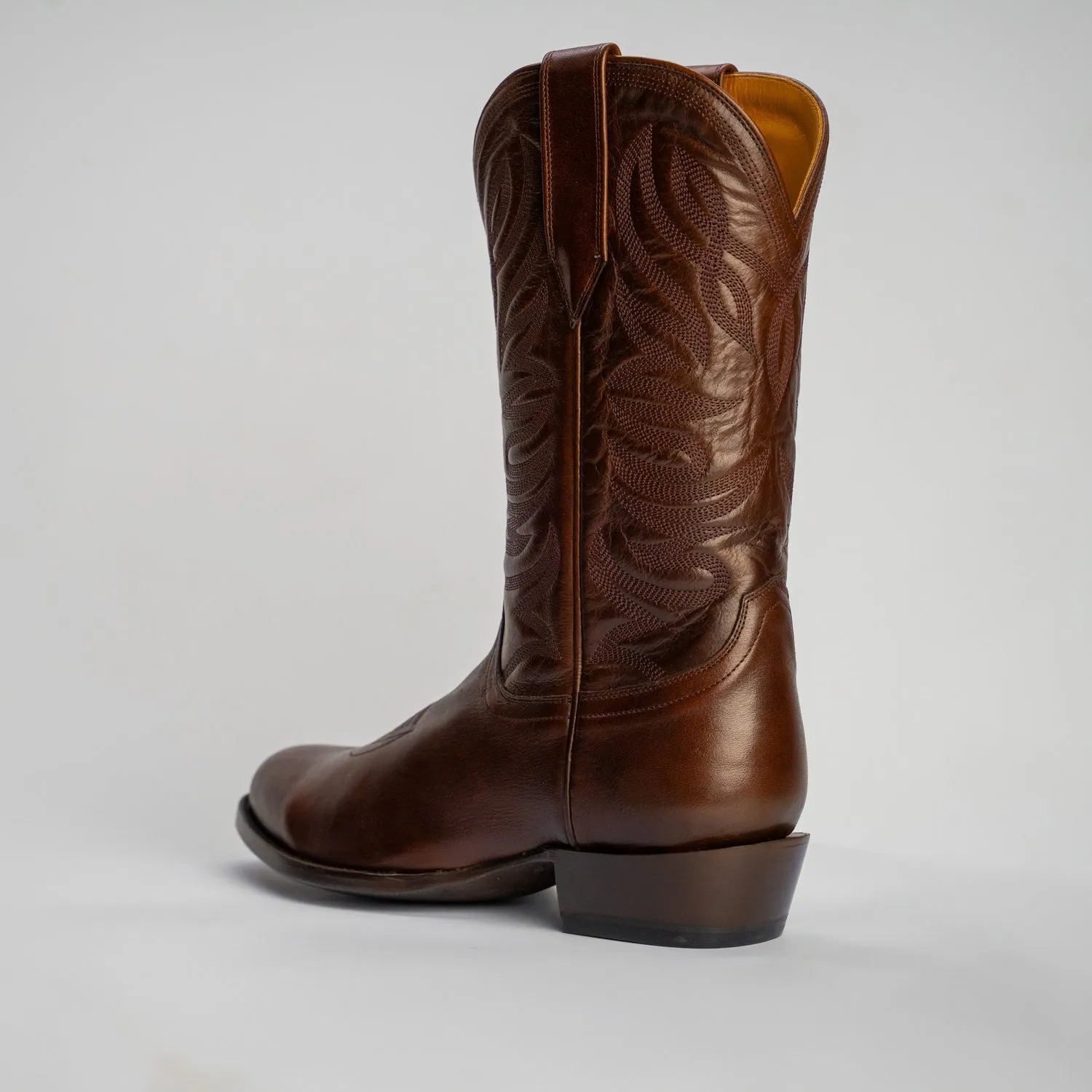 The Sterling | Men's Cowboy Boot | Natural Grain Calfskin Leather | Nicotine