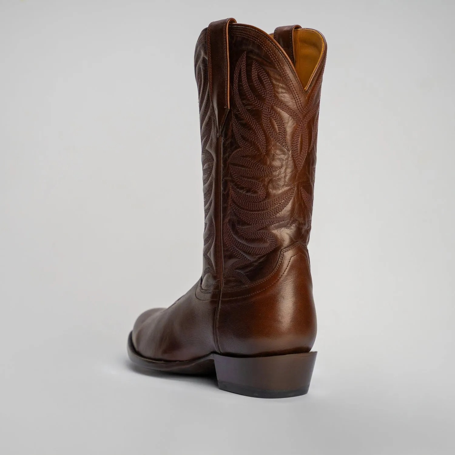 The Sterling | Men's Cowboy Boot | Natural Grain Calfskin Leather | Nicotine