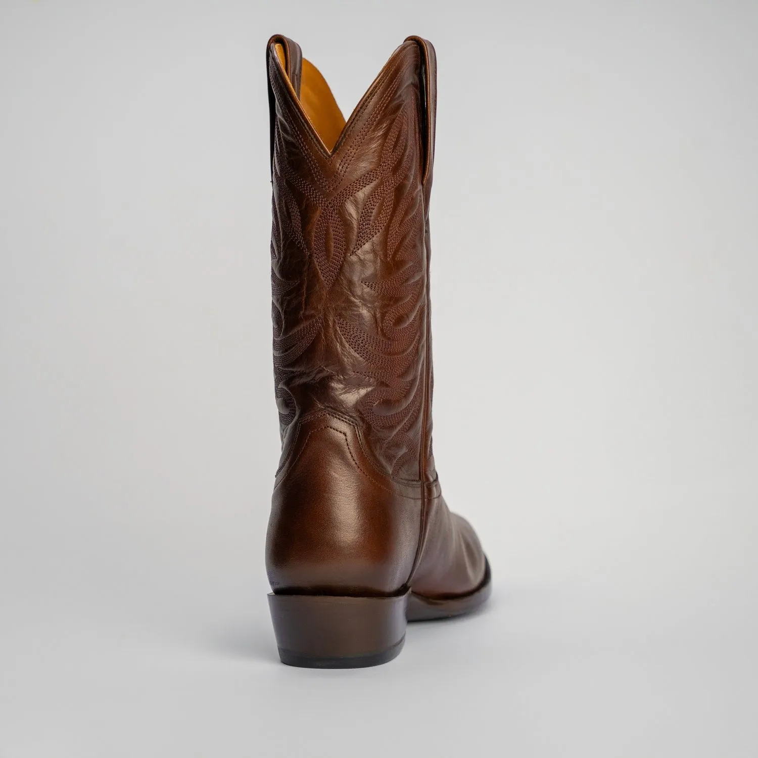 The Sterling | Men's Cowboy Boot | Natural Grain Calfskin Leather | Nicotine