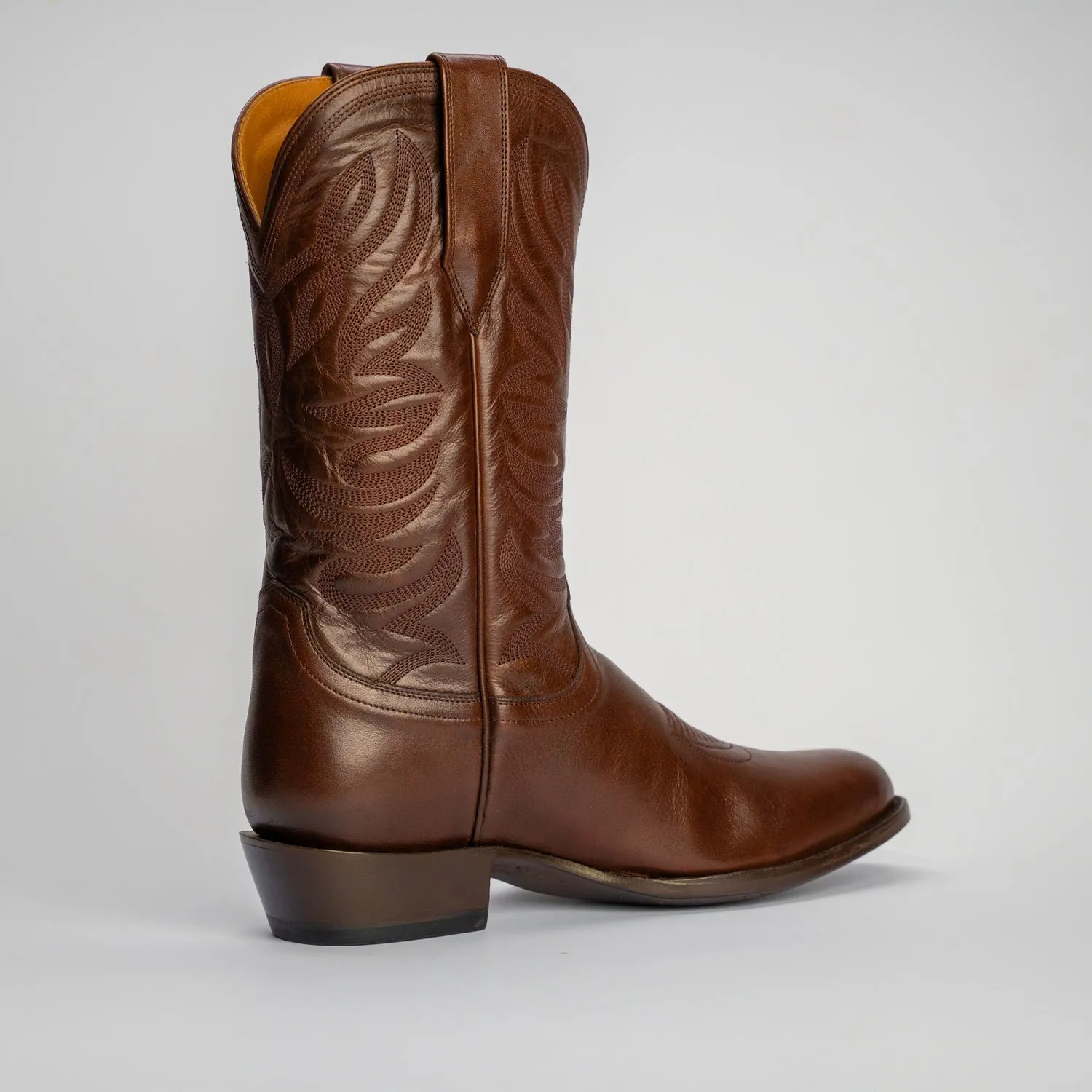 The Sterling | Men's Cowboy Boot | Natural Grain Calfskin Leather | Nicotine