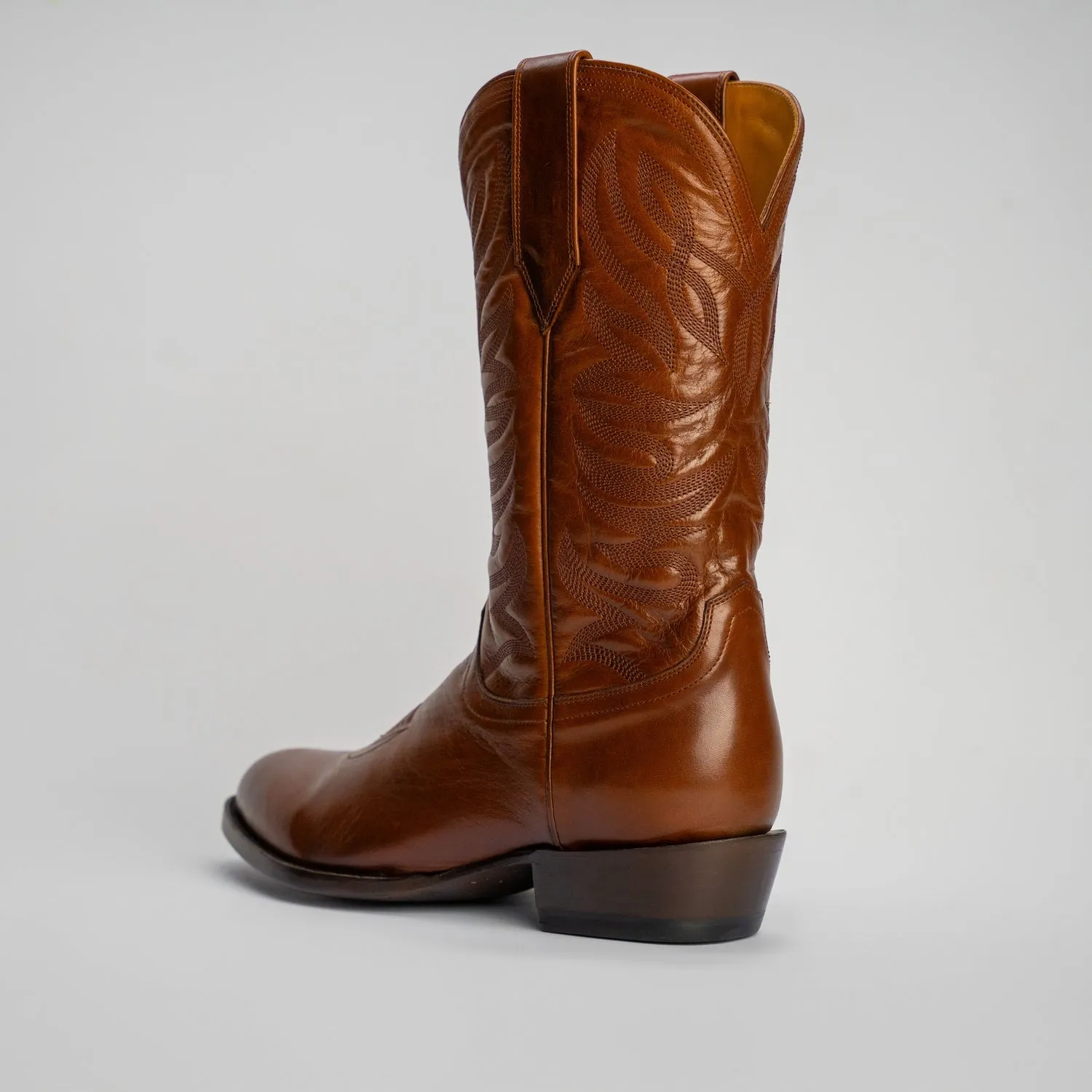 The Sterling | Men's Cowboy Boot | Natural Grain Calfskin Leather | Whiskey