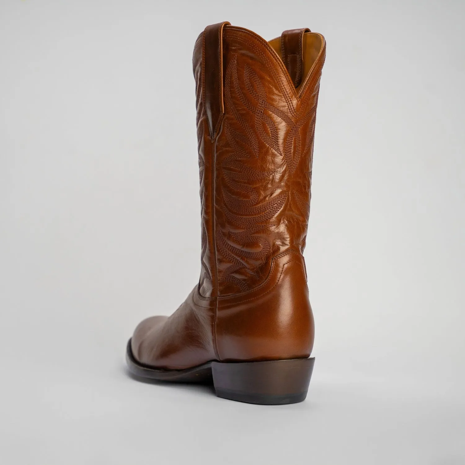 The Sterling | Men's Cowboy Boot | Natural Grain Calfskin Leather | Whiskey