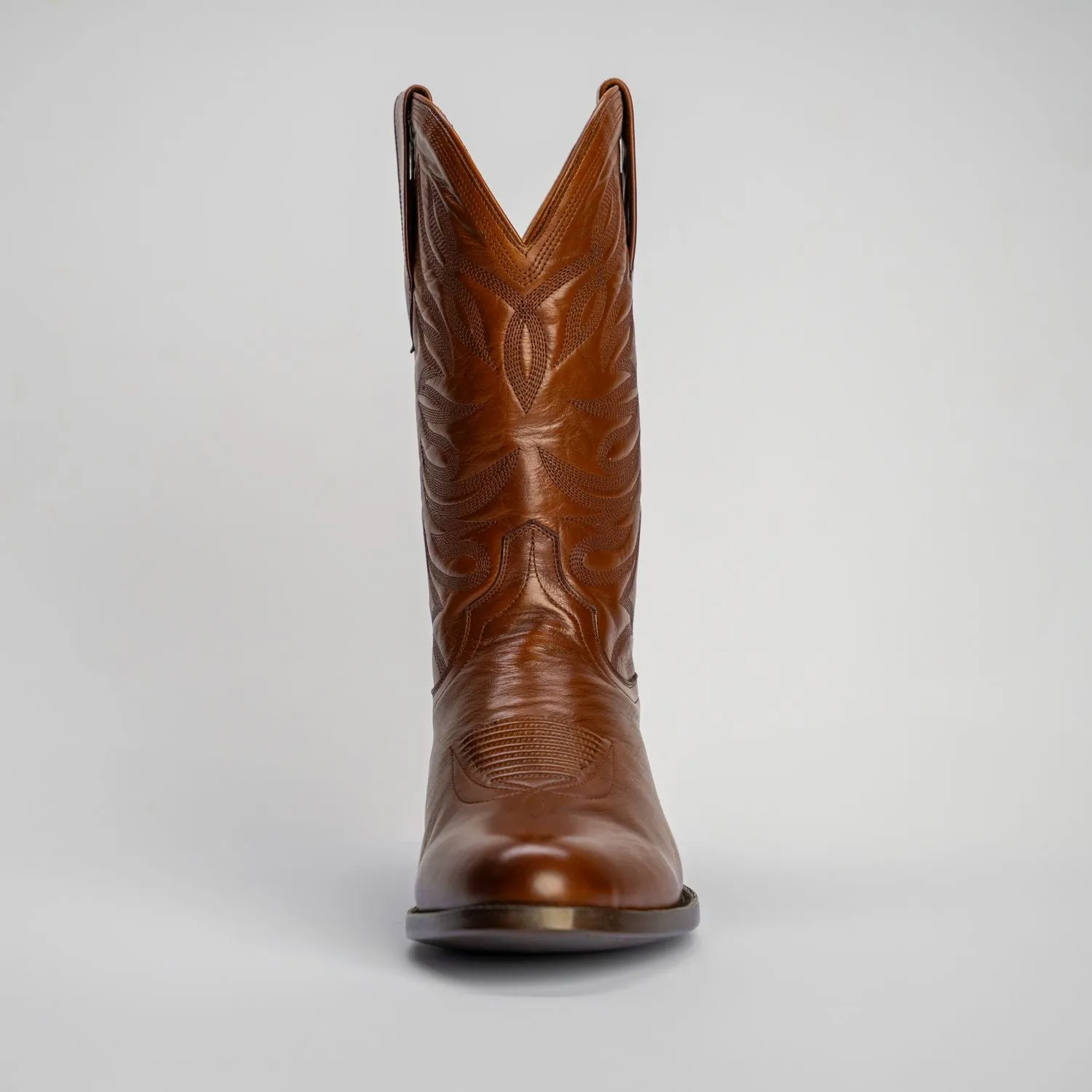 The Sterling | Men's Cowboy Boot | Natural Grain Calfskin Leather | Whiskey