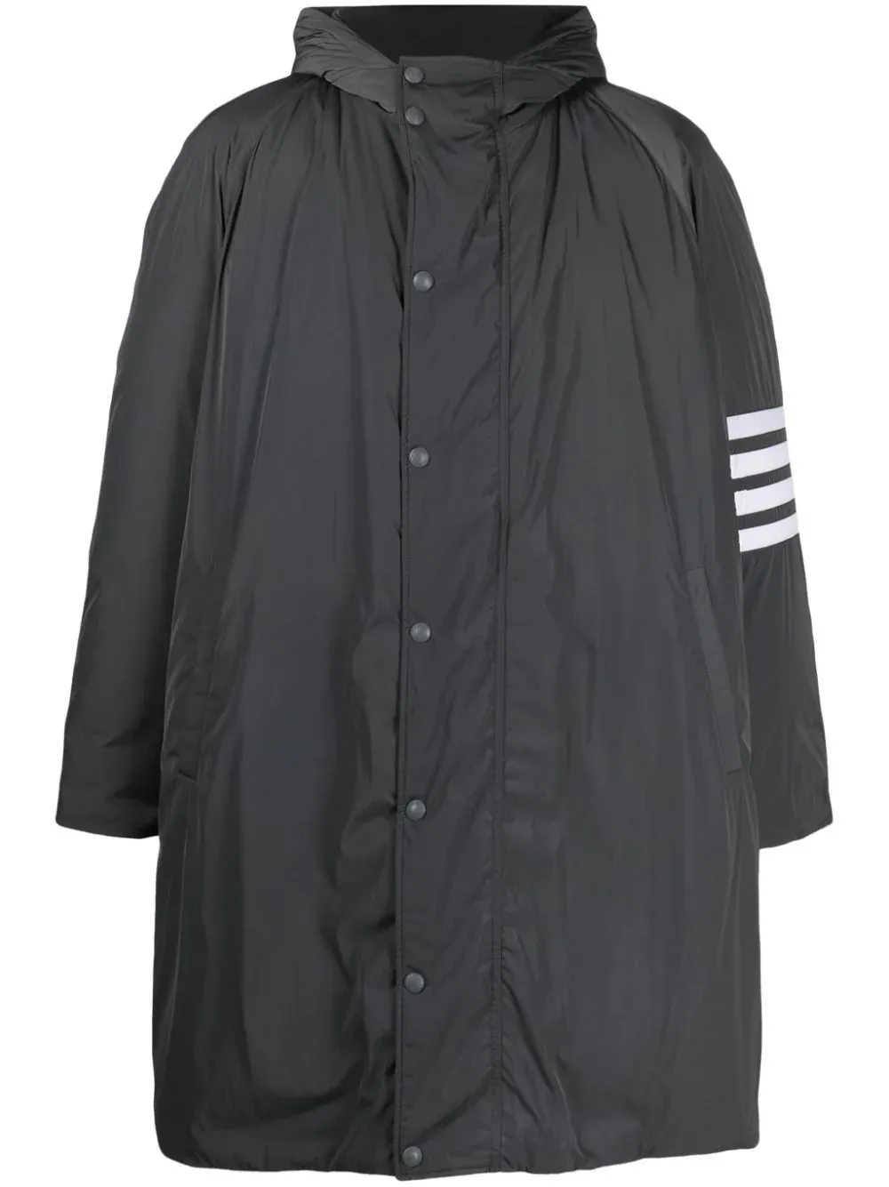 Thom Browne Football Parka Med Grey | Luxury and style at your fingertips