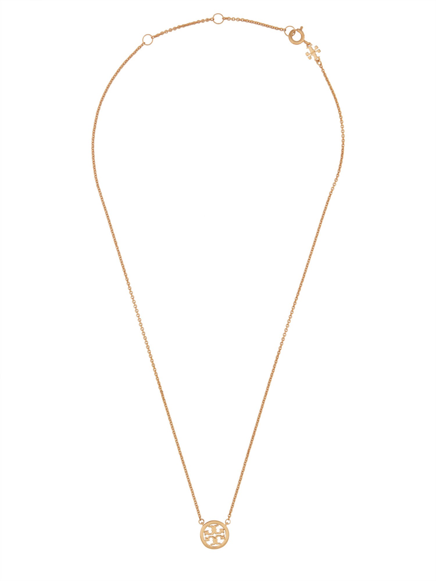 TORY BURCH    CRYSTAL LOGO NECKLACE